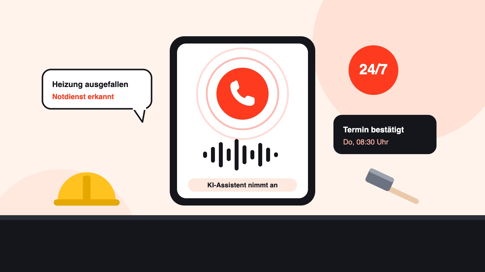 KI-Telefonassistent für Handwerksbetriebe: Anrufannahme, wenn das Team auf der Baustelle ist
